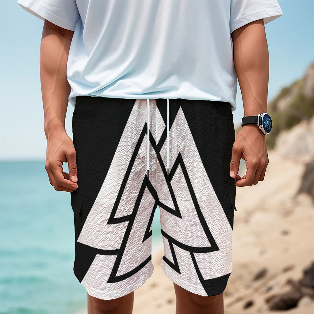 Viking Valknut Symbol Print Men's Cargo Shorts