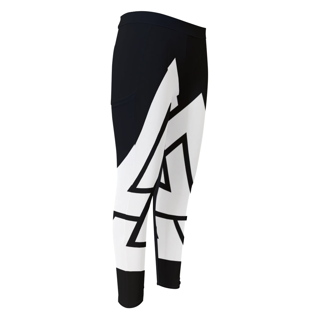 Viking Valknut Symbol Print Men's Compression Pants