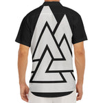 Viking Valknut Symbol Print Men's Deep V-Neck Shirt