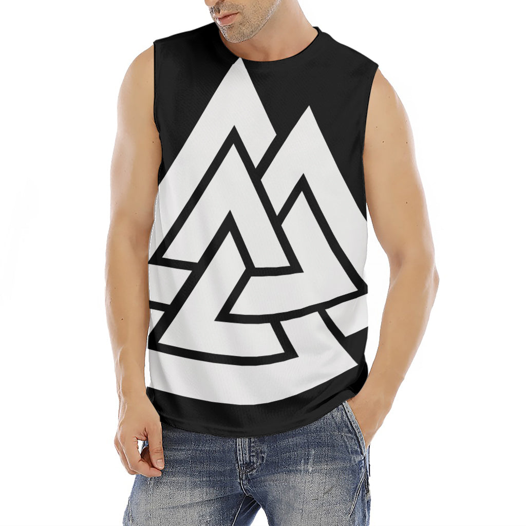 Viking Valknut Symbol Print Men's Fitness Tank Top