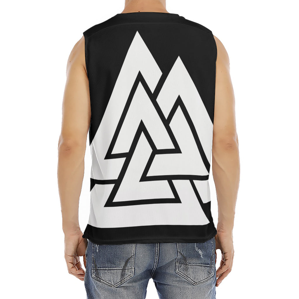 Viking Valknut Symbol Print Men's Fitness Tank Top