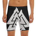 Viking Valknut Symbol Print Men's Long Boxer Briefs
