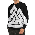 Viking Valknut Symbol Print Men's Long Sleeve Rash Guard