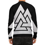 Viking Valknut Symbol Print Men's Long Sleeve Rash Guard