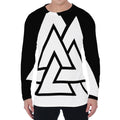 Viking Valknut Symbol Print Men's Long Sleeve T-Shirt