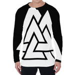 Viking Valknut Symbol Print Men's Long Sleeve T-Shirt