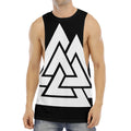 Viking Valknut Symbol Print Men's Muscle Tank Top
