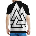 Viking Valknut Symbol Print Men's Polo Shirt