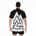Viking Valknut Symbol Print Men's Rompers