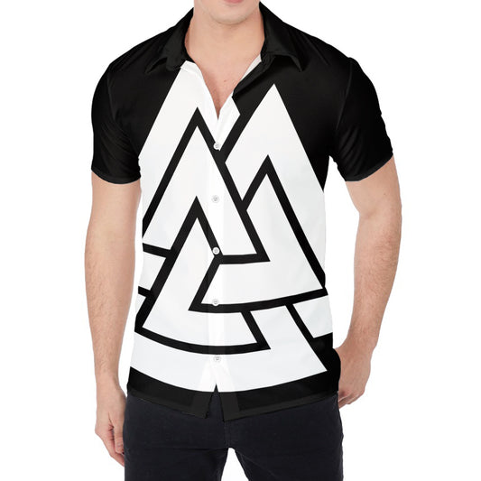 Viking Valknut Symbol Print Men's Shirt