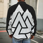 Viking Valknut Symbol Print Men's Shirt Jacket