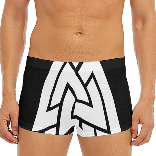 Viking Valknut Symbol Print Men's Short Boxer Briefs