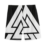 Viking Valknut Symbol Print Men's Sports Shorts