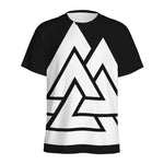 Viking Valknut Symbol Print Men's Sports T-Shirt