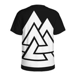 Viking Valknut Symbol Print Men's Sports T-Shirt