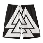 Viking Valknut Symbol Print Men's Swim Trunks