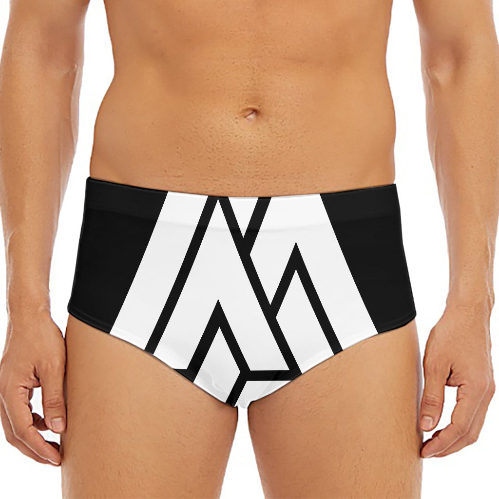 Viking Valknut Symbol Print Men's Triangle Swim Briefs