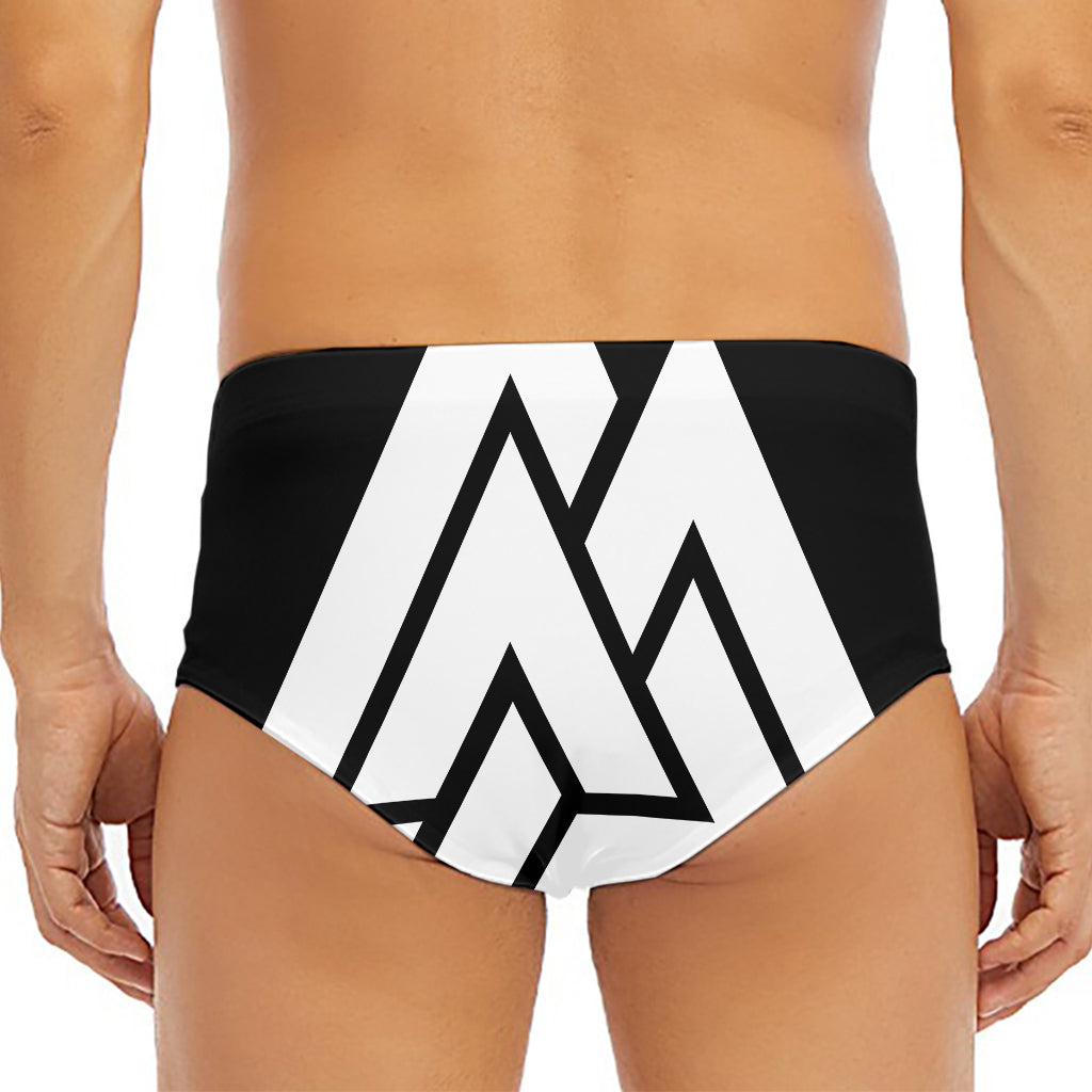 Viking Valknut Symbol Print Men's Triangle Swim Briefs