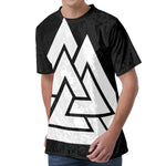 Viking Valknut Symbol Print Men's Velvet T-Shirt