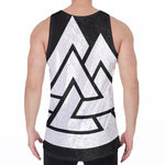 Viking Valknut Symbol Print Men's Velvet Tank Top