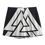 Viking Valknut Symbol Print Mesh Shorts