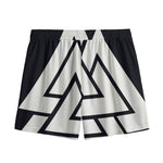 Viking Valknut Symbol Print Mesh Shorts