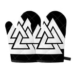 Viking Valknut Symbol Print Oven Mitts