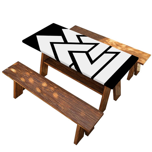 Viking Valknut Symbol Print Picnic Table Cover