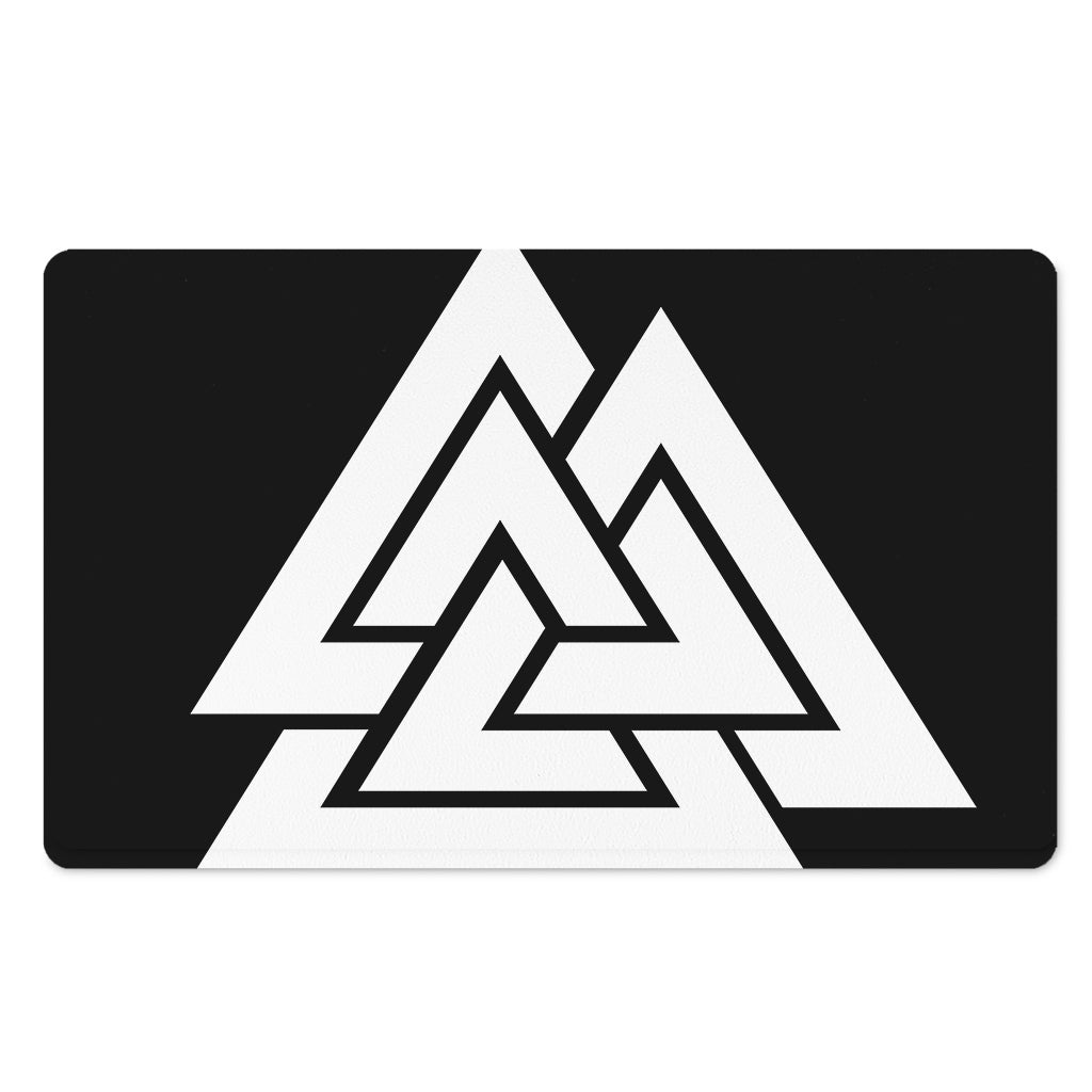 Viking Valknut Symbol Print Polyester Doormat