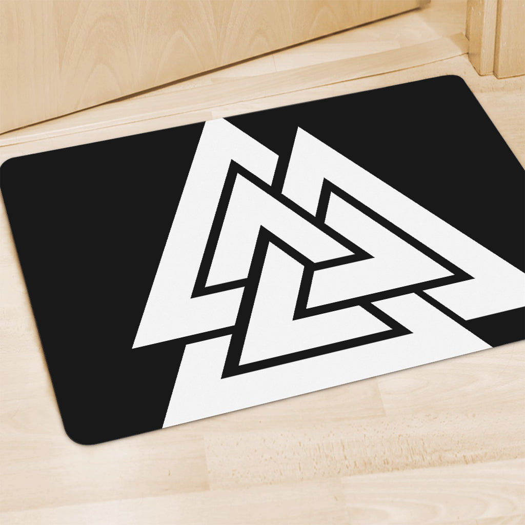 Viking Valknut Symbol Print Polyester Doormat