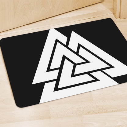 Viking Valknut Symbol Print Polyester Doormat