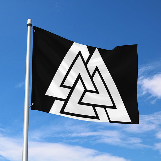 Viking Valknut Symbol Print Polyester Flag