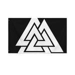 Viking Valknut Symbol Print Polyester Flag