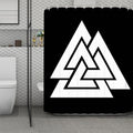 Viking Valknut Symbol Print Polyester Shower Curtain