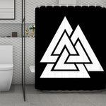 Viking Valknut Symbol Print Polyester Shower Curtain