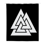Viking Valknut Symbol Print Polyester Shower Curtain