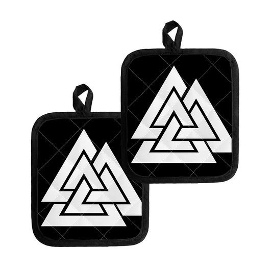 Viking Valknut Symbol Print Pot Holders