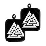 Viking Valknut Symbol Print Pot Holders