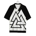Viking Valknut Symbol Print Rayon Hawaiian Shirt