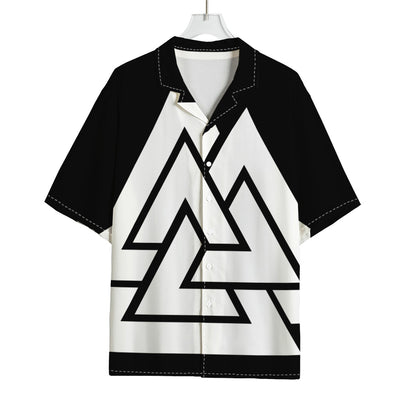 Viking Valknut Symbol Print Rayon Hawaiian Shirt