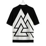 Viking Valknut Symbol Print Rayon Hawaiian Shirt