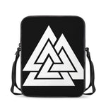 Viking Valknut Symbol Print Rectangular Crossbody Bag