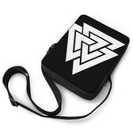 Viking Valknut Symbol Print Rectangular Crossbody Bag