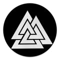 Viking Valknut Symbol Print Round Floor Mat