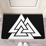 Viking Valknut Symbol Print Rubber Doormat
