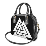 Viking Valknut Symbol Print Shoulder Handbag