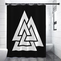 Viking Valknut Symbol Print Shower Curtain