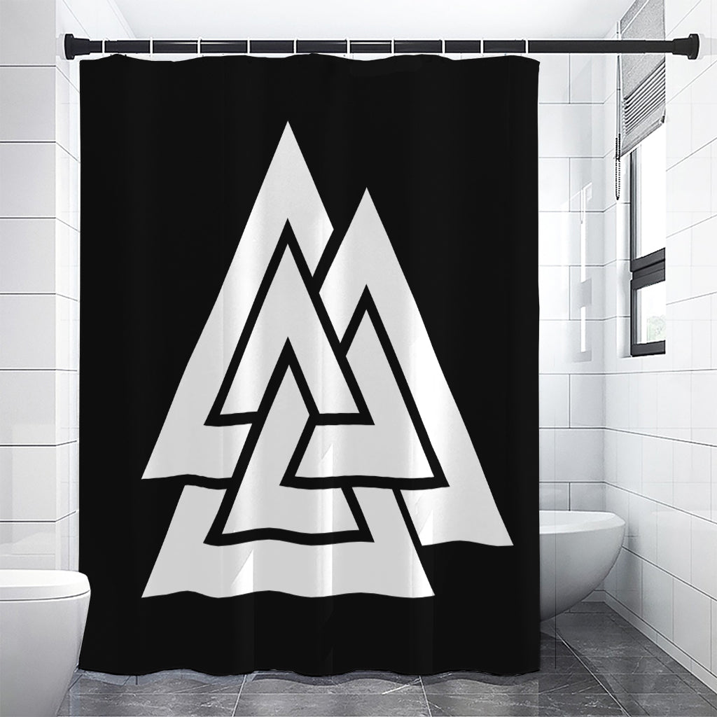 Viking Valknut Symbol Print Shower Curtain