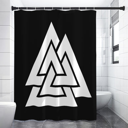 Viking Valknut Symbol Print Shower Curtain