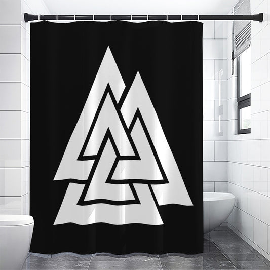 Viking Valknut Symbol Print Shower Curtain